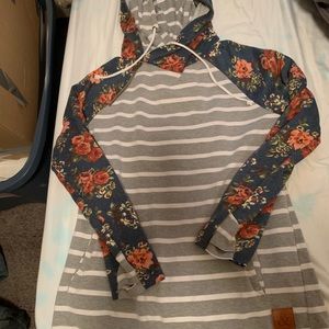 Ampersand double hooded hoodie